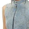 de-nata-fse Second-skin denim top with biker details de-nata-fse Second-skin denim top with biker details