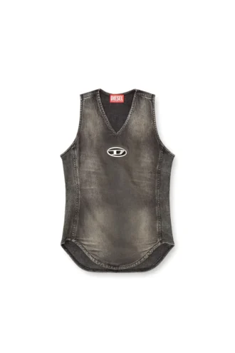 de-nessi-s1 Denim top with a used effect