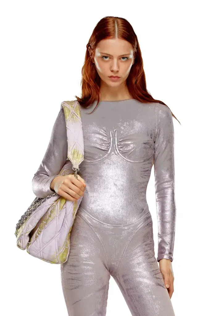 de-nikki-ls-fse Bodysuit in shimmering denim de-nikki-ls-fse Bodysuit in shimmering denim