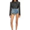 de-nora-fsh Belt skirt in lasered cotton-hemp denim de-nora-fsh Belt skirt in lasered cotton-hemp denim