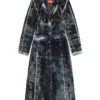 de-pia-fse Coat in pinstriped devoré denim de-pia-fse Coat in pinstriped devoré denim