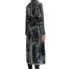 de-pia-fse Coat in pinstriped devoré denim de-pia-fse Coat in pinstriped devoré denim