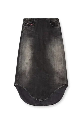 de-plumy-s Denim midi skirt with shadow effect