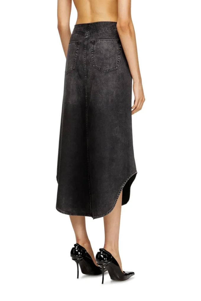 de-plumy-s Denim midi skirt with shadow effect de-plumy-s Denim midi skirt with shadow effect
