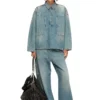 de-priss Henley top in utility-style denim de-priss Henley top in utility-style denim