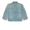 de-priss Henley top in utility-style denim de-priss Henley top in utility-style denim