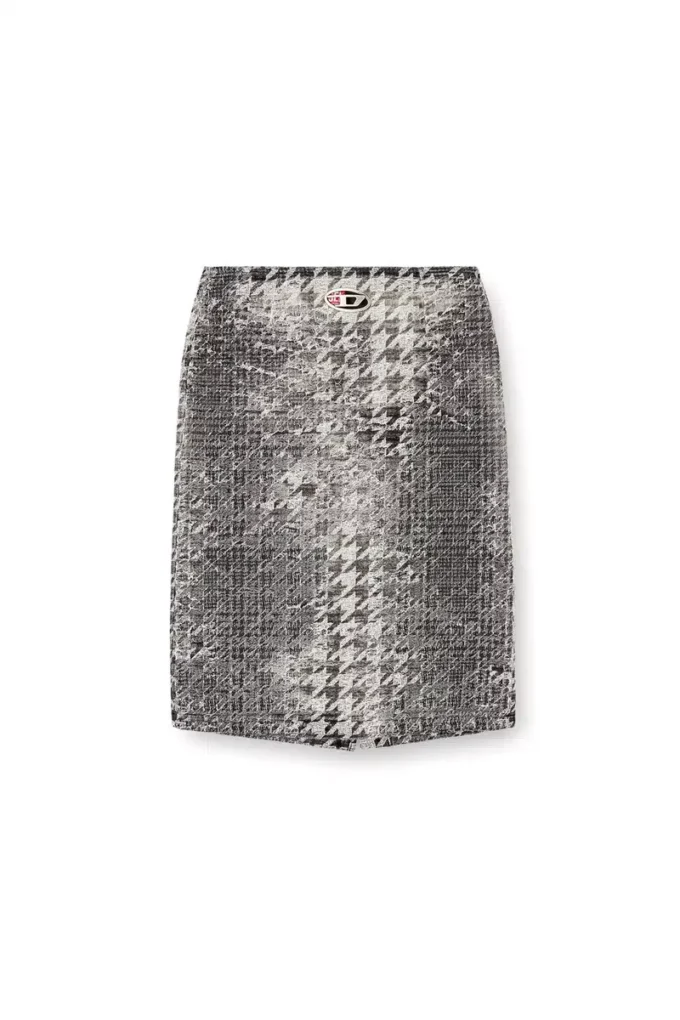 de- rathian-fsh Midi skirt in Prince of Wales jacquard denim de- rathian-fsh Midi skirt in Prince of Wales jacquard denim