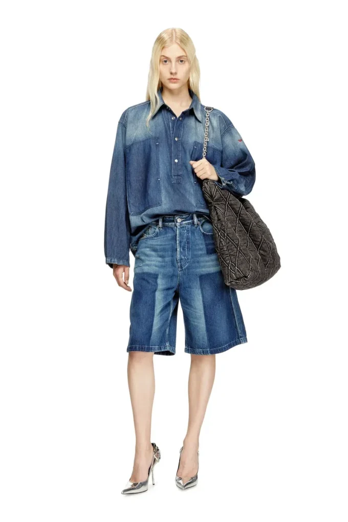 de-sire-short Shorts in contrast-effect denim de-sire-short Shorts in contrast-effect denim