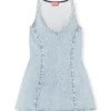 de-sweeney-s1 Short dress in houndstooth denim with crystals de-sweeney-s1 Short dress in houndstooth denim with crystals