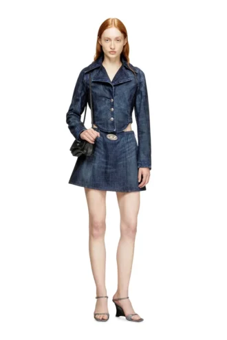 de-sweny-s1 Mini skirt in Prince of Wales denim