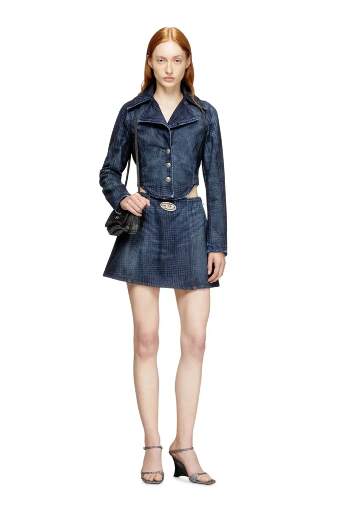 de-sweny-s1 Mini skirt in Prince of Wales denim de-sweny-s1 Mini skirt in Prince of Wales denim