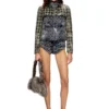 de-tapi-fsh1 Sleeveless top in houndstooth tie-dye denim de-tapi-fsh1 Sleeveless top in houndstooth tie-dye denim