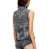 de-tapi-fsh1 Sleeveless top in houndstooth tie-dye denim de-tapi-fsh1 Sleeveless top in houndstooth tie-dye denim