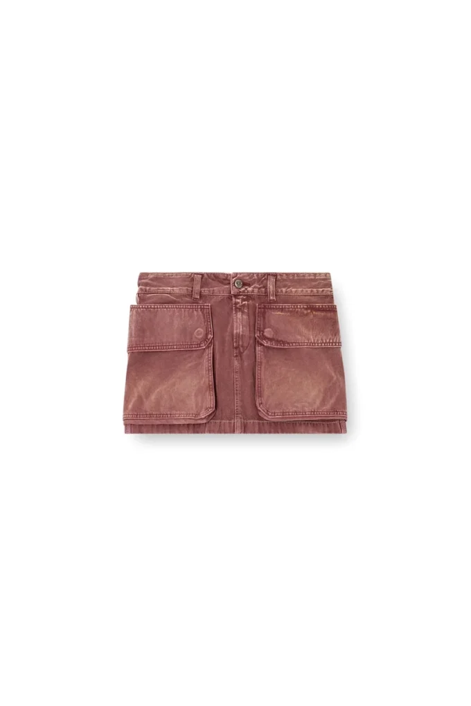 de-ton Denim miniskirt with patch pockets de-ton Denim miniskirt with patch pockets