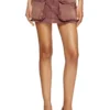 de-ton Denim miniskirt with patch pockets de-ton Denim miniskirt with patch pockets