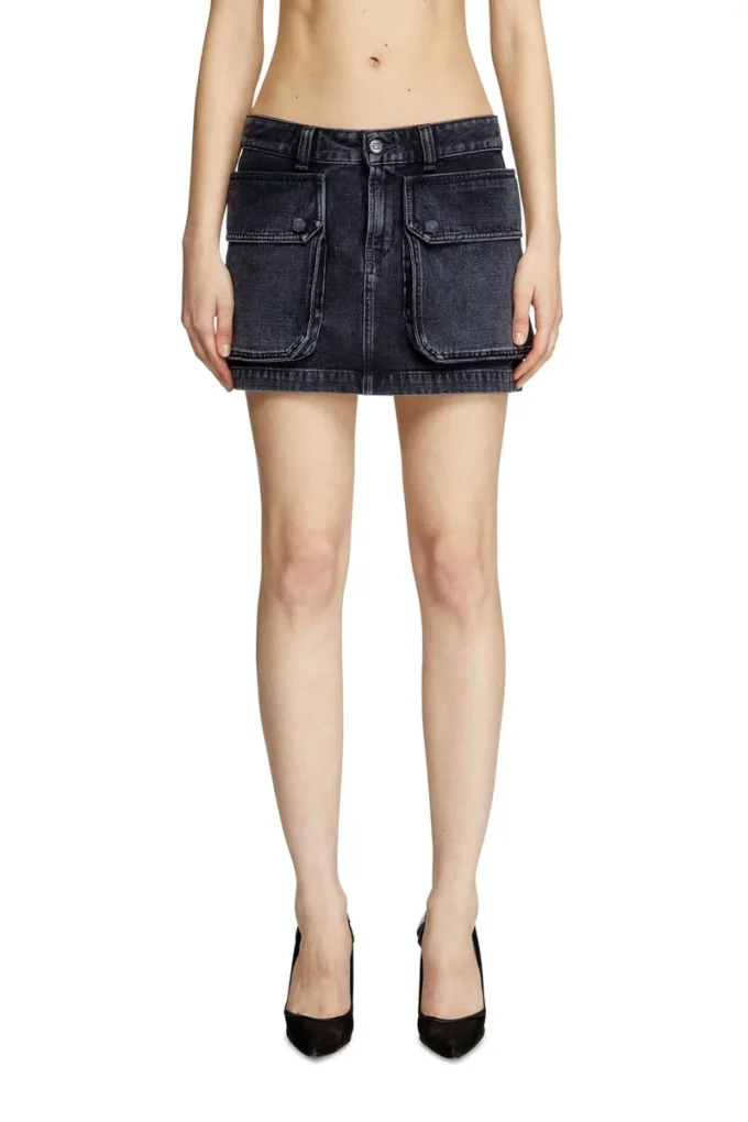 de-ton Mini skirt in batavia-weave denim de-ton Mini skirt in batavia-weave denim