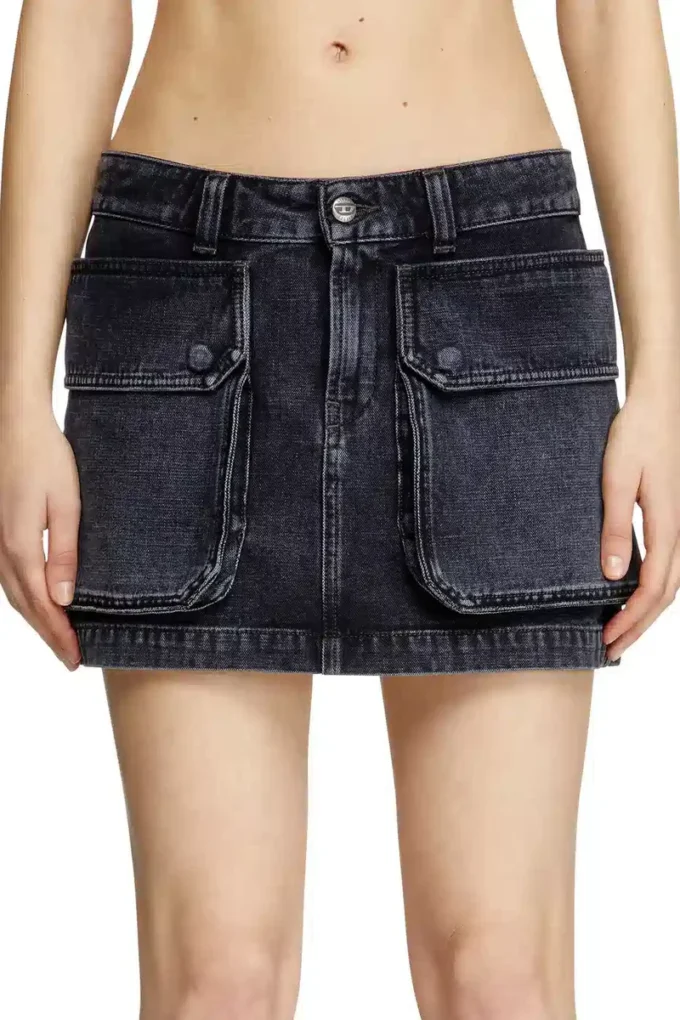 de-ton Mini skirt in batavia-weave denim de-ton Mini skirt in batavia-weave denim
