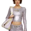 de-top1-fse Long-sleeve top with crystal plaque