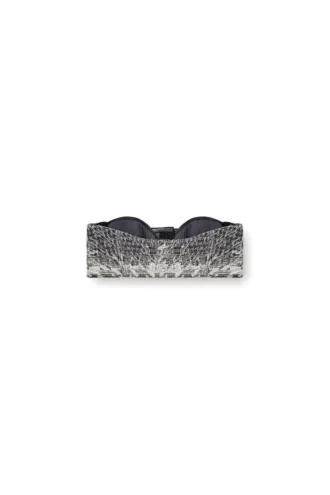de-toppys-fsh Bralette in Prince of Wales jacquard denim