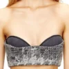 de-toppys-fsh Bralette in Prince of Wales jacquard denim
