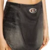 de-vany-s Denim mini skirt with Oval D logo de-vany-s Denim mini skirt with Oval D logo