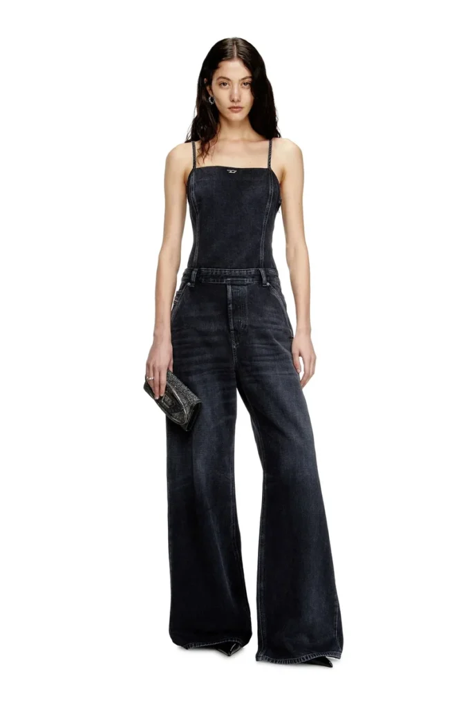 de-vors Strappy jumpsuit in batavia-weave denim