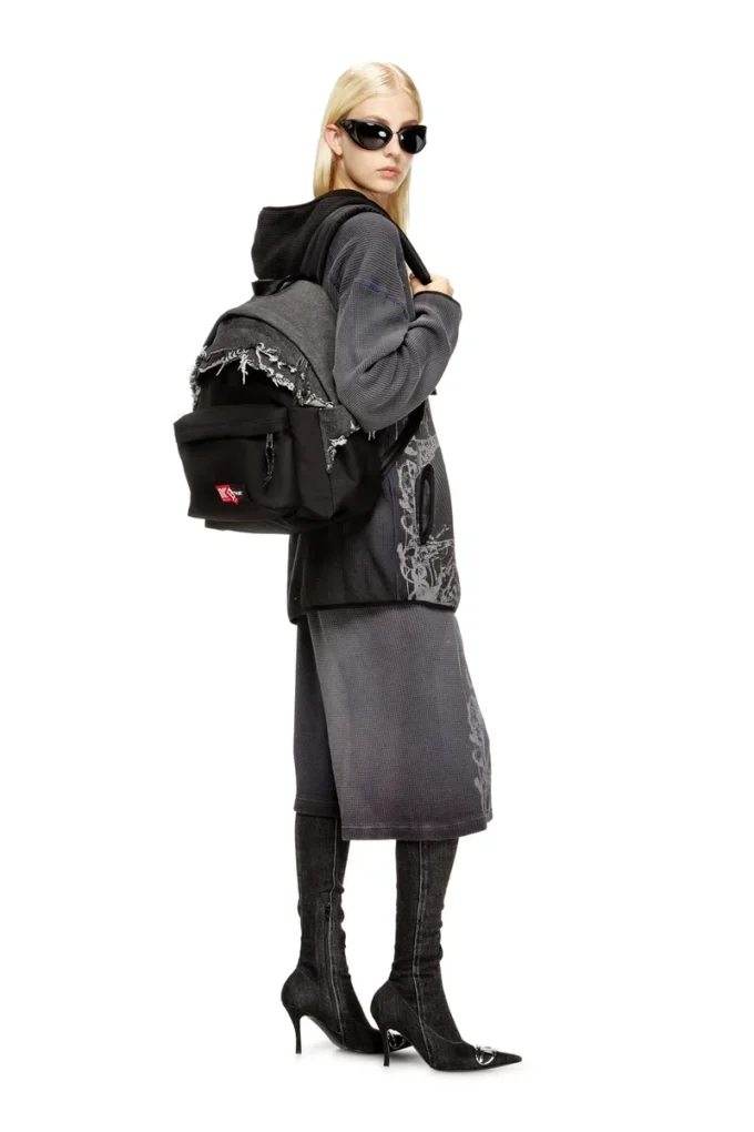 diesel day pak’r Backpack in destroyed denim and CORDURA® diesel day pak’r Backpack in destroyed denim and CORDURA®