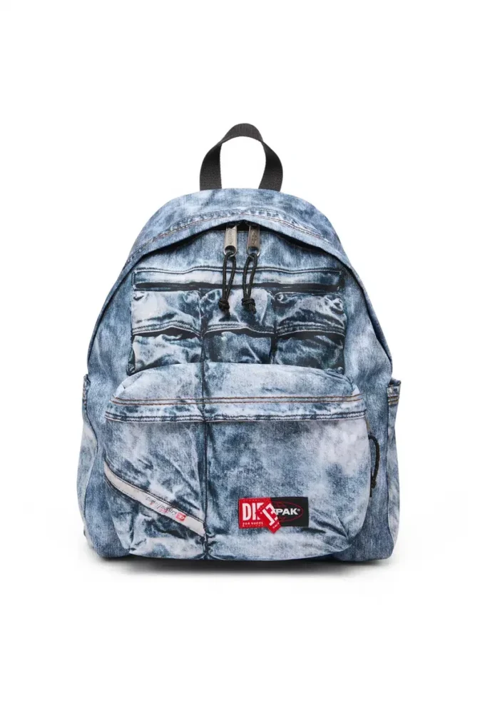 diesel day pak’r Backpack in trompe l’oeil denim diesel day pak’r Backpack in trompe l’oeil denim