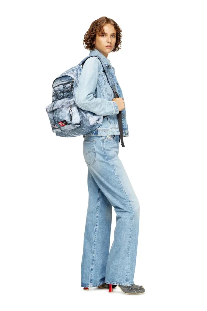 diesel day pak’r Backpack in trompe l’oeil denim diesel day pak’r Backpack in trompe l’oeil denim