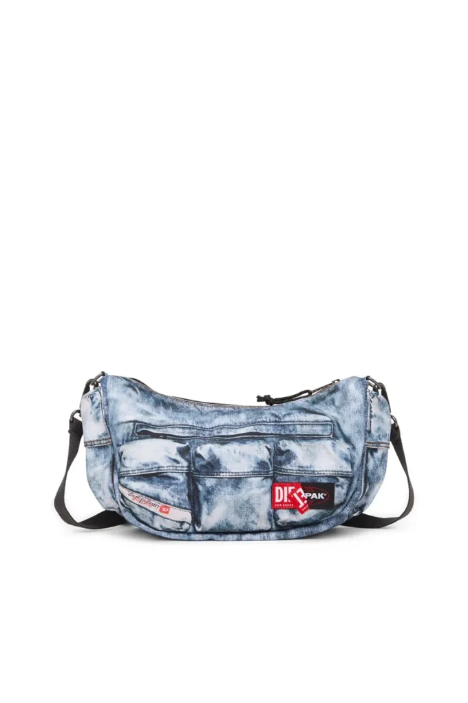 diesel shoulder bag Multipocket bag in trompe l’oeil denim diesel shoulder bag Multipocket bag in trompe l’oeil denim
