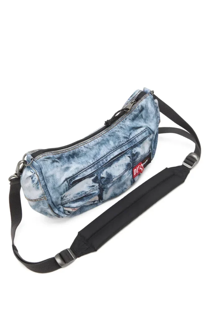 diesel shoulder bag Multipocket bag in trompe l’oeil denim diesel shoulder bag Multipocket bag in trompe l’oeil denim