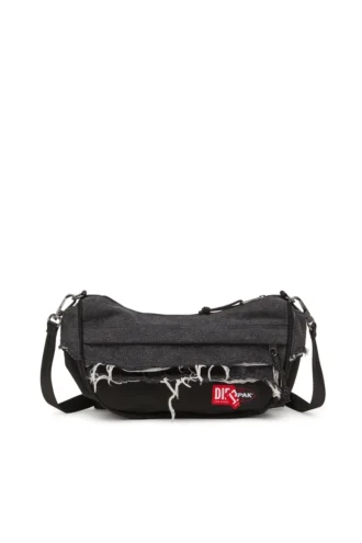 diesel shoulder bag Shoulder bag in destroyed denim and CORDURA®