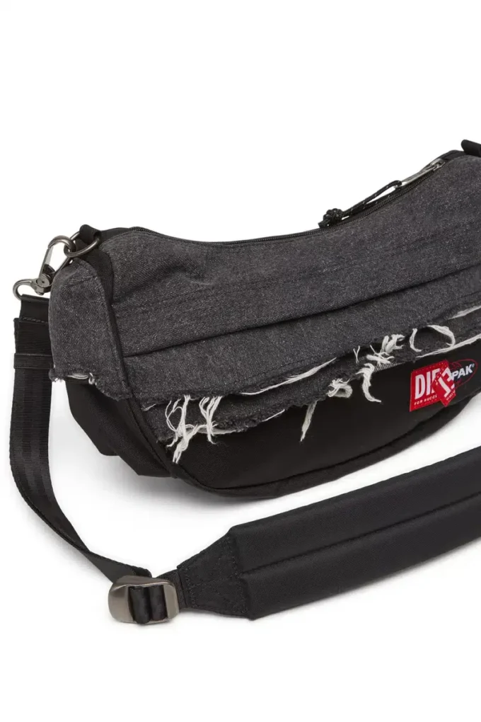 diesel shoulder bag Shoulder bag in destroyed denim and CORDURA® diesel shoulder bag Shoulder bag in destroyed denim and CORDURA®
