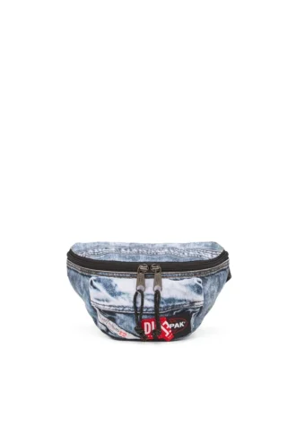 diesel springer Belt bag in trompe l’oeil denim