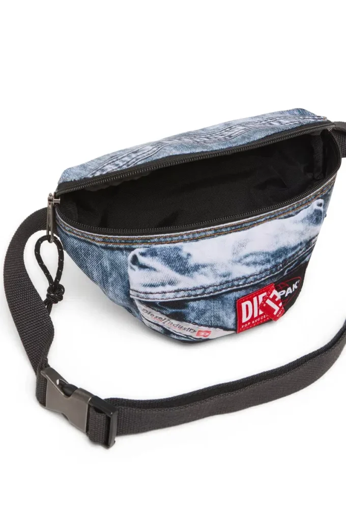 diesel springer Belt bag in trompe l’oeil denim diesel springer Belt bag in trompe l’oeil denim