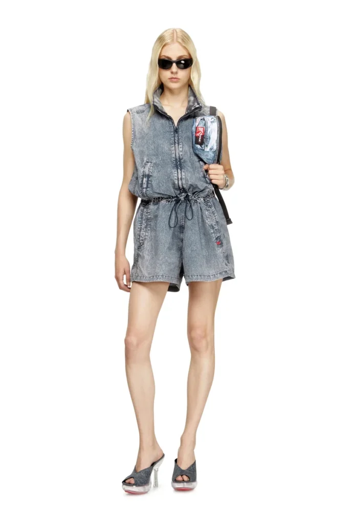 diesel springer Belt bag in trompe l’oeil denim diesel springer Belt bag in trompe l’oeil denim