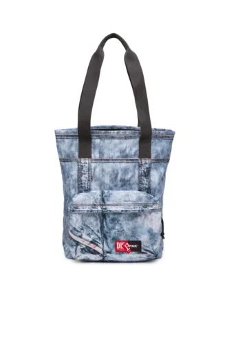 diesel tote Tote bag in trompe l’oeil denim