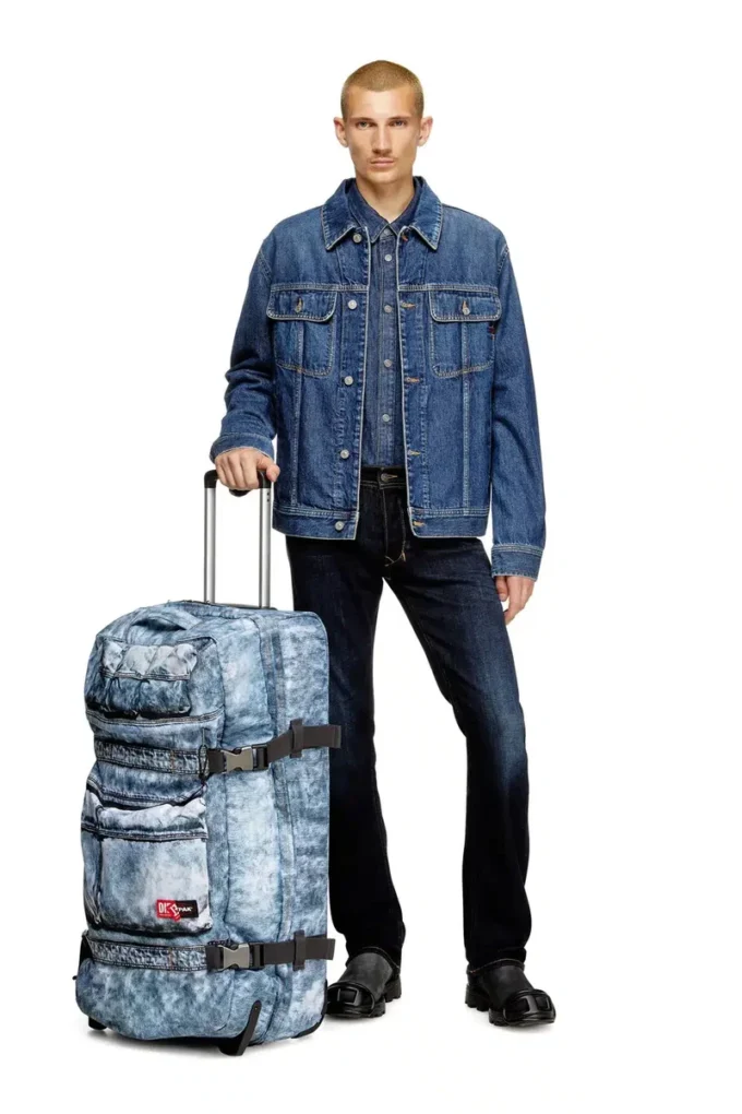 diesel transit’r l Travel trolley in trompe l’oeil denim diesel transit’r l Travel trolley in trompe l’oeil denim