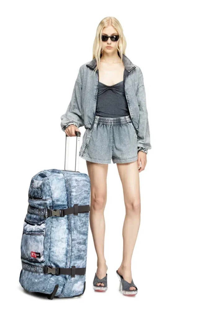 diesel transit’r l Travel trolley in trompe l’oeil denim diesel transit’r l Travel trolley in trompe l’oeil denim