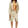 dile_luna shorts Shorts in distressed metallic denim dile_luna shorts Shorts in distressed metallic denim
