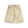 dile_luna shorts Shorts in distressed metallic denim dile_luna shorts Shorts in distressed metallic denim