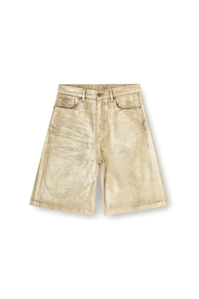 dile_luna shorts Shorts in distressed metallic denim dile_luna shorts Shorts in distressed metallic denim
