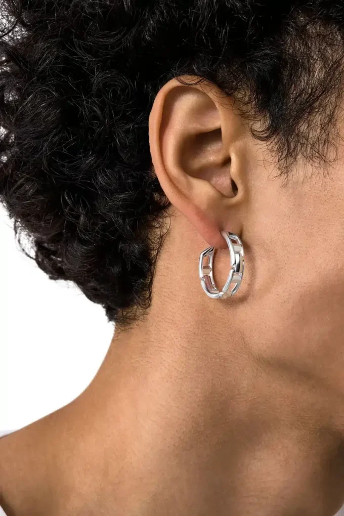 dl1361040 sterling silver jewel Sterling silver hoop earring dl1361040 sterling silver jewel Sterling silver hoop earring