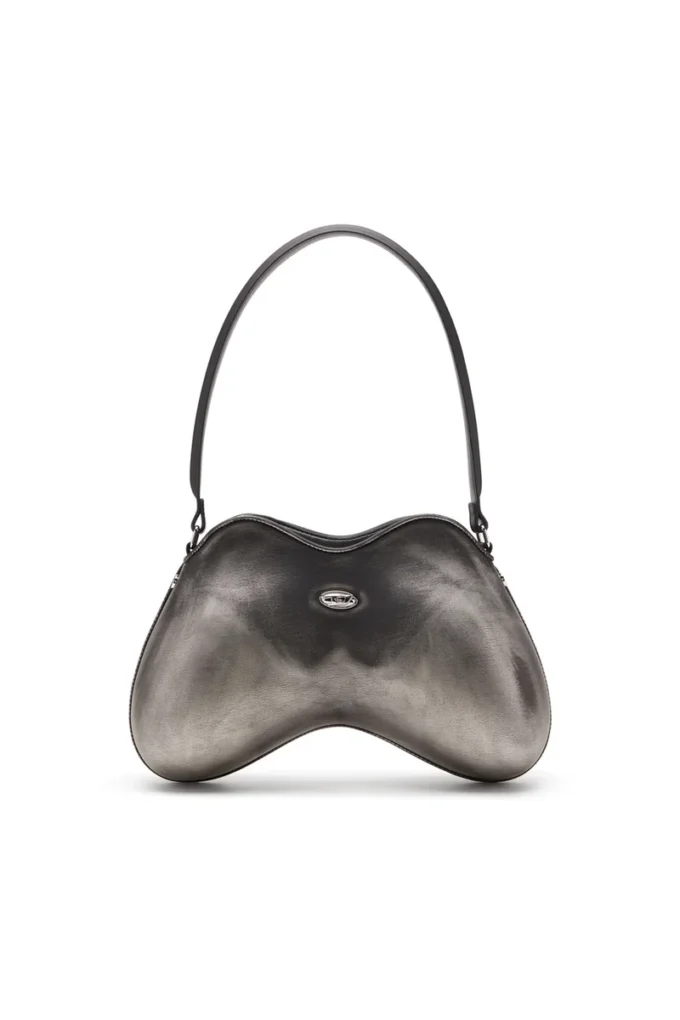 double-d shoulder Double-D-Rigid shoulder bag in brushed PU double-d shoulder Double-D-Rigid shoulder bag in brushed PU