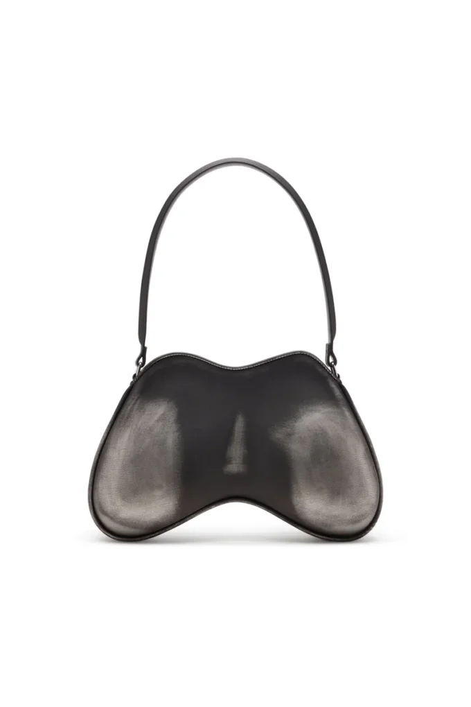double-d shoulder Double-D-Rigid shoulder bag in brushed PU double-d shoulder Double-D-Rigid shoulder bag in brushed PU