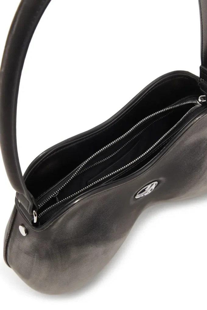 double-d shoulder Double-D-Rigid shoulder bag in brushed PU double-d shoulder Double-D-Rigid shoulder bag in brushed PU