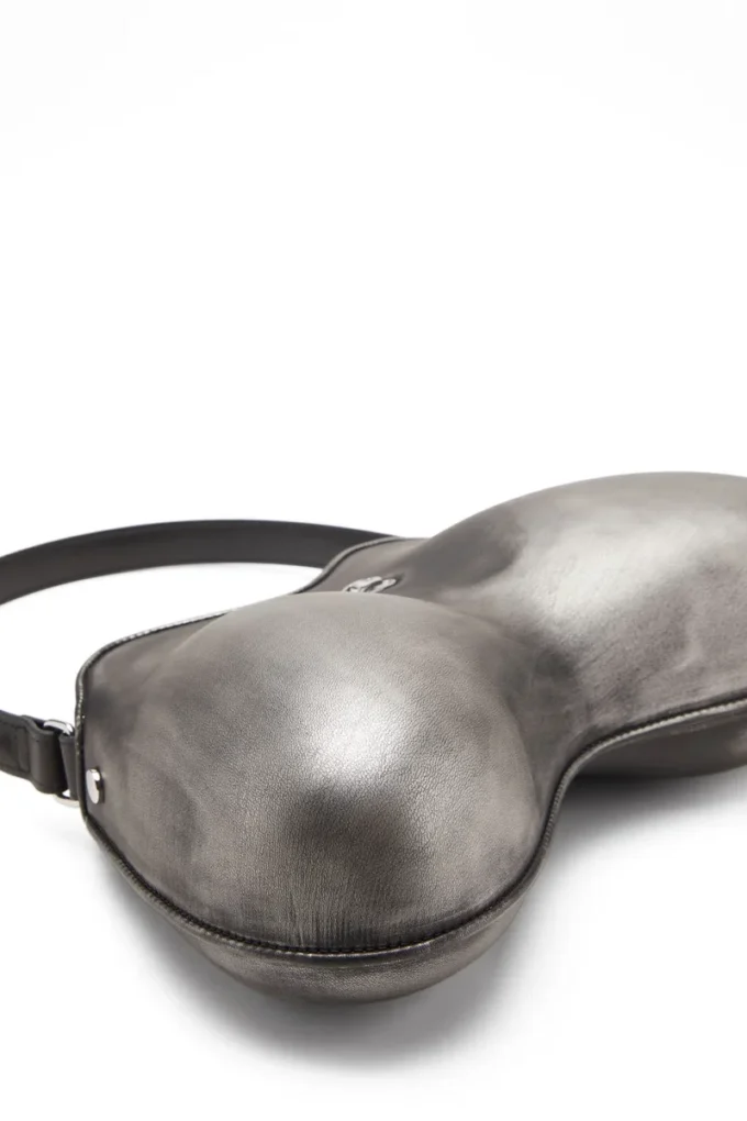double-d shoulder Double-D-Rigid shoulder bag in brushed PU double-d shoulder Double-D-Rigid shoulder bag in brushed PU