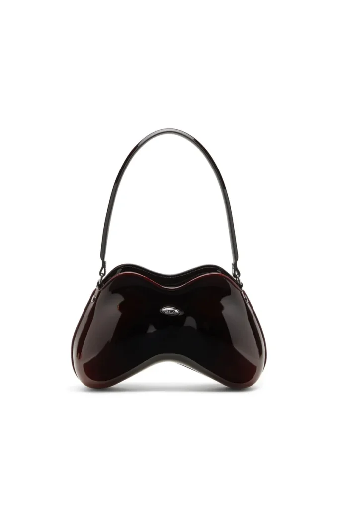 double-d shoulder Double-D-Rigid shoulder bag in dégradé glossy PU double-d shoulder Double-D-Rigid shoulder bag in dégradé glossy PU