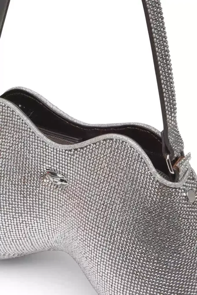 double-d shoulder Double-D-Shoulder bag with all-over crystals double-d shoulder Double-D-Shoulder bag with all-over crystals