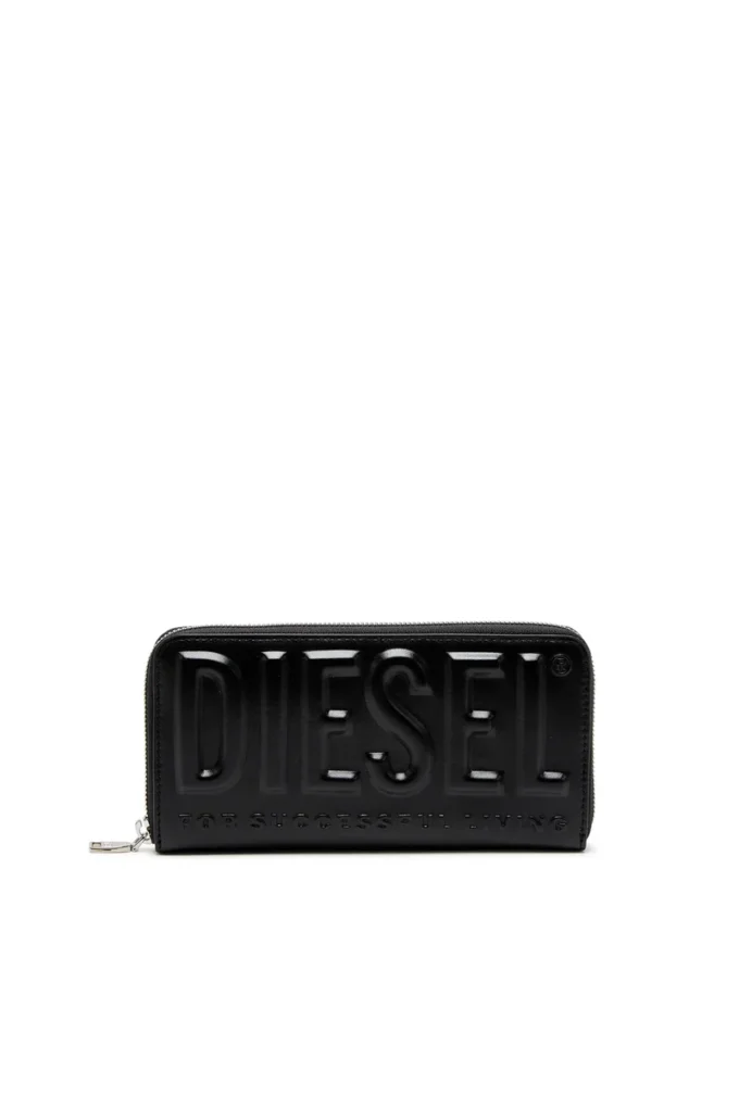dsl 3d -continental zip l Long zip wallet in logo-embossed leather dsl 3d -continental zip l Long zip wallet in logo-embossed leather